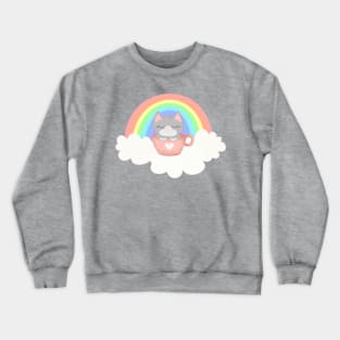 Tea Cup Kitty Crewneck Sweatshirt